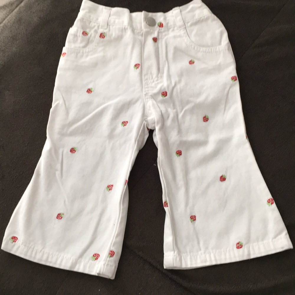 Baby girl summer white trousers 12 months.